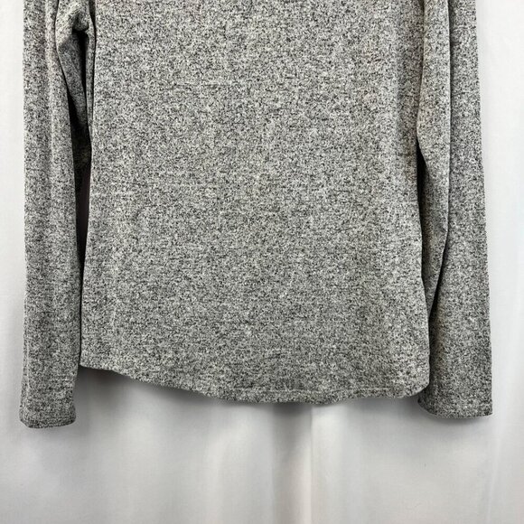 Maurices 24/7 Heathered Long Sleeve Keyhole Sweater Gray/Black Small Lightweight - Picture 4 of 8